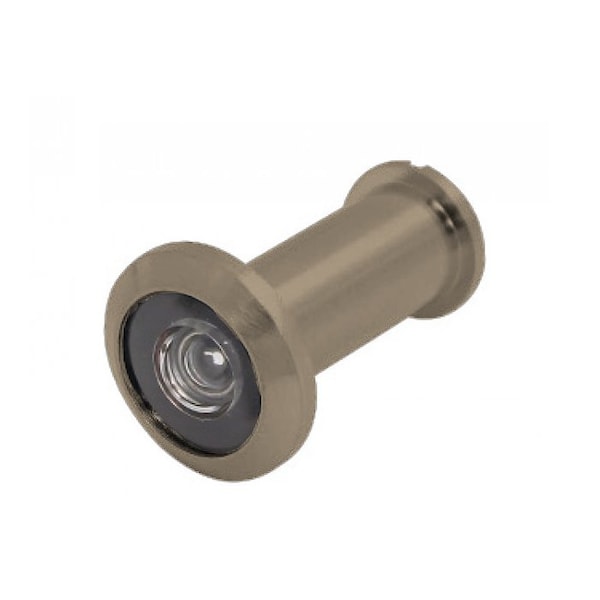 Cal-Royal 180 Degrees Brass Door Viewer, 9/16 Bore, Plastic Lens, for 1-3/8 to 2 Thick Doors, US15A Satin DV180-15A - main